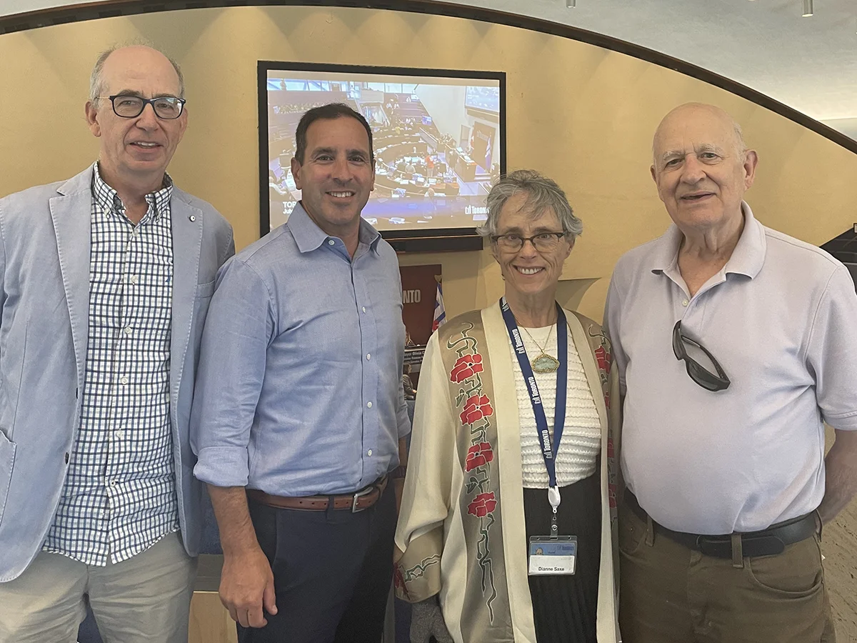 L-R Tom Connell, Councillor Josh Matlow, Councillor Dianne Sax and John Bossons.